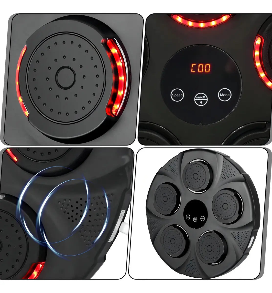 BoxBeat Pro™ | Máquina Inteligente de Boxeo Musical con Bluetooth y Luces LED